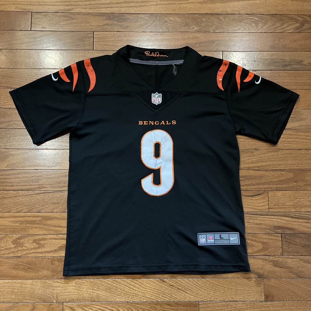 Nike Joe Burrow #9 Bengals Jersey Youth Large 12-14 Black Paul Brown NFL